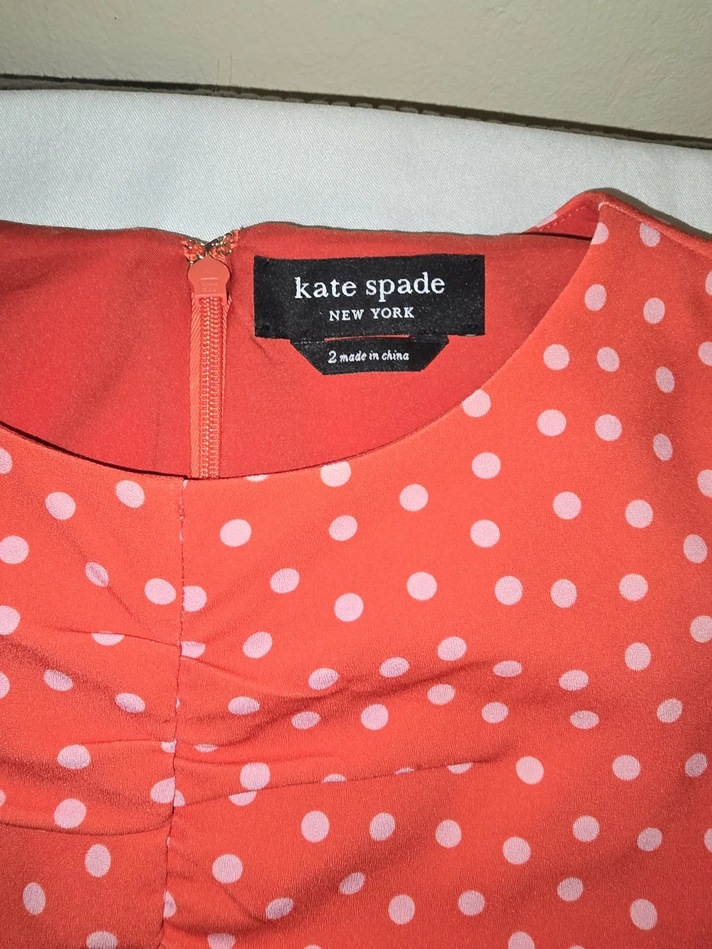Kate Spade Spring Time Dot Ruched Dress - Picture 5 of 7